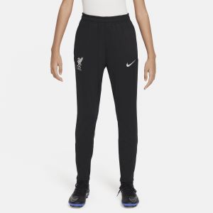 Nike Pantalon de foot en maille Dri-FIT Liverpool FC Strike pour ado - Noir - Taille XL - Unisex