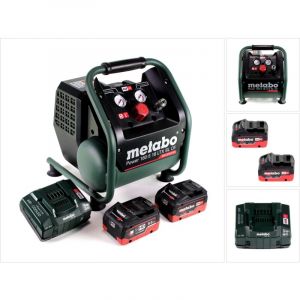 Metabo Power 160-5 18 LTX BL OF compresseur sans fil 18 V 8,0 bar sans brosse + 2x batterie LiHD 5,5 Ah + chargeur