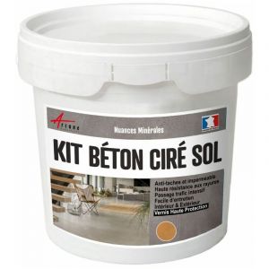 Arcane industries Béton Ciré Sol en Kit - Primaire et vernis de finition inclus Cedrat - Jaune - kit 10 m² (2 couches)