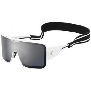 Carrera Unisex FLAGLAB 15 VK6/T4 Lunettes de soleil Plastique Blanc Gris Masque Miroir Éclair