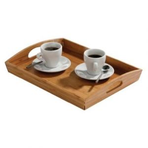 Premier housewares Plateau rectangulaire avec poignées Bambou Naturel