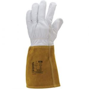 Coverguard Gant de protection soudeur cuir euroweld 100 (lot de 10) Blanc / Marron 10