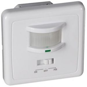 Perel D&eacute;tecteur de mouvement, PIR, port&eacute;e de 9 m, angle de d&eacute;tection de 160&deg;, IP20, utilisation int&eacute;rieure, encastr&eacute;, blanc
