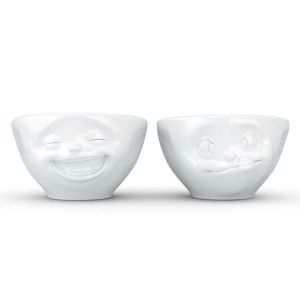 Tassen Set de 2 Mini Bols Gourmand et Rieur en Porcelaine