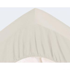 Image de Drap-housse Grands Bonnets 30 cm sable en jersey