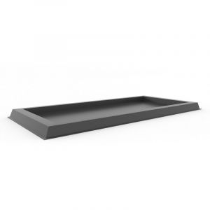 Sous-Pot rectangulaire - TEKNOPLAST - Matera - Finition Sablée - 108,5x49 - Couleur Anthracite