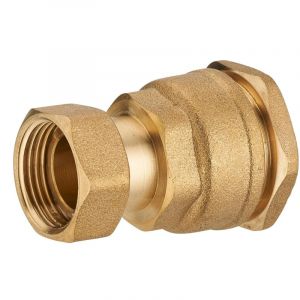 Quick Plomberie Manchon de raccordement à compression laiton F 20 x 27 pour pour tube en polyéth