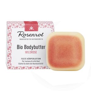 Rosenrot Naturkosmetik - Bio Bodybutter &ndash; Wildrose - feste Bodylotion