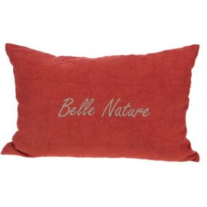 Amadeus Coussin &agrave; message Nature 40 x 60 cm terracotta