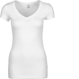 Image de G-Star Raw T-shirt Raw Basic V-Neck Cap Sleeve T-Shirt blanc - Taille EU S