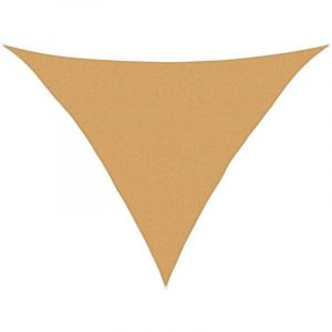 VidaXL Voile d'ombrage 160 g/m² triangulaire sable 2,5x2,5x3,5 m pehd