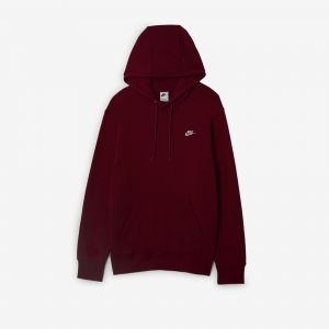 Nike Hoodie Club Small Logo Bordeaux/blanc