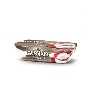 Danone Gervais - Yaourt bi-couche saveur framboise - Les 2 pots de 115g