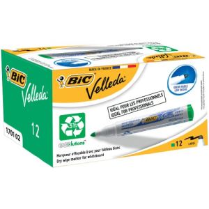 Image de Bic 12 marqueurs effaçable à sec encre vert pointe ogive