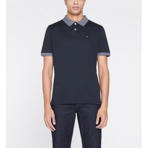 Eden Park Polo droit coton piqué à bords contrastants Noir - Couleur Noir - Taille M