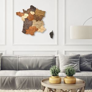 Puzzle CARTE DE FRANCE EN BOIS 3D multicolore - Creatif Puzzle Puzzle - CM048