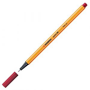 Stabilo Point 88 - 10 stylos-feutres pointe fine rouge fonc&eacute; (88/50)