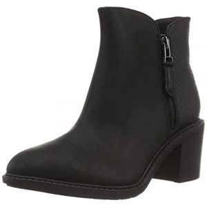 Clarks Scene Zip, Botte Tendance Femme, Noir combiné, 38 EU