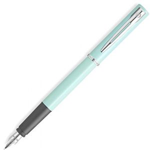 Waterman Stylo Plume Pointe F Allure Bleu Clair Avec Cartouche Bleu Fabriqué En France