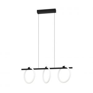 Eglo Lampe suspendue caranacaca plastique blanc led 3x9w 3000K l: 78 cm b: 23cm h: 110cm