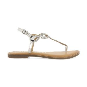 Gioseppo Femme Merignas Sandale Plate, Argent m&eacute;tallique, 36 EU