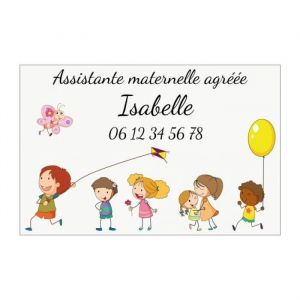Decoho - Plaque Nourrice à personnaliser pour boite aux lettres - Plaque maison assistante maternelle personnalisable - Modèle Enfants