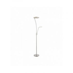 Endon Lampadaire Alassio avec liseuse, chrome satiné et plastique