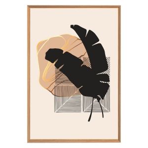 Ceanothe Tableau mural encadr&eacute; feuille d&eacute;corative 65x97 cm