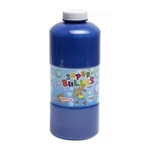 Kim'play Recharge liquide Bulles de savon 1 litre Flacon 1000 ml coloris aleatoire Pour machine tondeuse a bulles Set Bouteille et carte