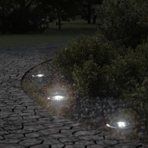 VidaXL Lampes Au Sol D'extérieur Ronde Aluminium Moulé Sous Pression
