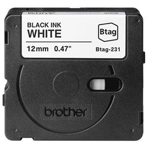 Brother BTAG-231 - Noir sur blanc - Rouleau (1,2 cm x 4 m) 1 cassette(s) boîte de suspension - bande d'étiquettes