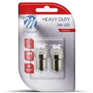 2 Ampoules type graisseur R5W a led blanche Culot BA15S 24 volts