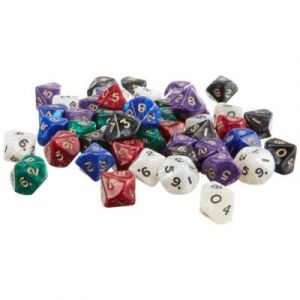 Philos 10-SIDED, PEARL, DICE, 50ER BAG