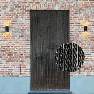 Trente Rideau de Porte Luxe Magnifico Noir - Différentes Tailles, 90 x 210 cm