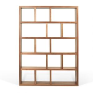 TemaHome Étagère Bibliothèque "Berlin" 5 Niveaux 150cm Noyer