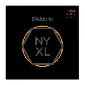 Image de D'Addario AND CO CORDES POUR GUITARE ELECTRIQUE 7 CORDES NYXL1059 FILET NICKEL REGULAR LIGHT 10-59