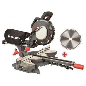 Image de MANUPRO Scie à onglet radiale 2 lames multi usage 216 mm 2000 W Laser intégré