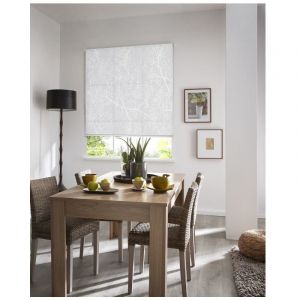 Mad&eacute;costore Store enrouleur tamisant must motif arbre - motorisable - Motif arbre - L64 x H250cm - Motif arbre