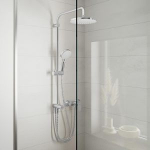 Hansgrohe 26272000 Vernis Blend Duschsystem 200 1 Strahlart Reno Chrom Tuyau de Douche, Hand Shower with 2 Spray Modes