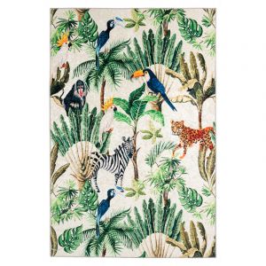 Deladeco Tapis floral pour intérieur design rectangle Tempete 160x230
