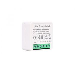 Commutateur WiFi Mini Compatible avec Interrupteur Conventionnel Blanc