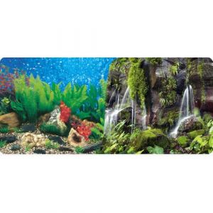 Reptiles Planet Poster 2 faces 1 rouleau de 15 mètres Waterfall Aquarium/Terrarium