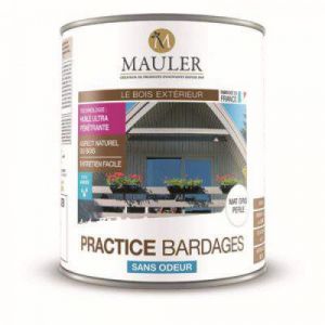 Huile de protection longue durée : volets, portails, claustras, bardages et autres boiseries verticales - 2,5L MAT Bois Rétifié - Sans odeur Mauler