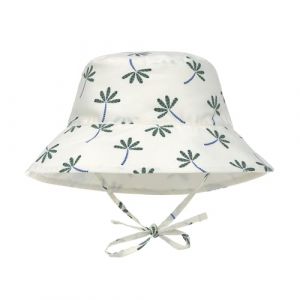 Lässig Bob anti-uv bébé garçon réversible blanc avec imprimé palmier
