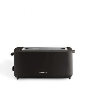 CREATE/TOAST STUDIO XL XL/Grille-pain Noir / 6 niveaux de puissance, tiroir ramasse-miettes, thermostat, d&eacute;cong&eacute;lation, r&eacute;chauffage, syst&egrave;me de s&eacute;curit&eacute;, 750W