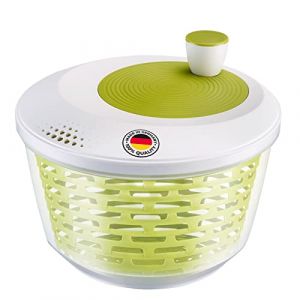 Westmark Essoreuse à Salade, Capacité : 4,4 L, ø 23,5 cm, Plastique, Sans BPA, Spinderella, Couleur: Transparent/Blanc/Vert, 2430224A