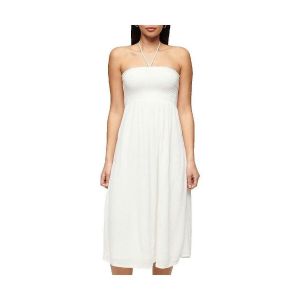 Superdry Robe de plage mi-longue smockée femme