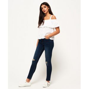 Image de Superdry Jeans skinny taille haute Sophia - Couleur Bleu - Taille 24/32