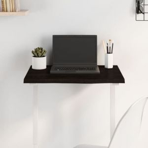 VidaXL Dessus de bureau marron fonc&eacute; 60x40x2 cm bois ch&ecirc;ne trait&eacute; Dark brown