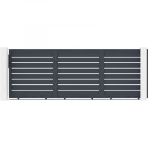 Casanoov - Portail coulissant 4,5m vogel 450 x 160cm aluminium gris